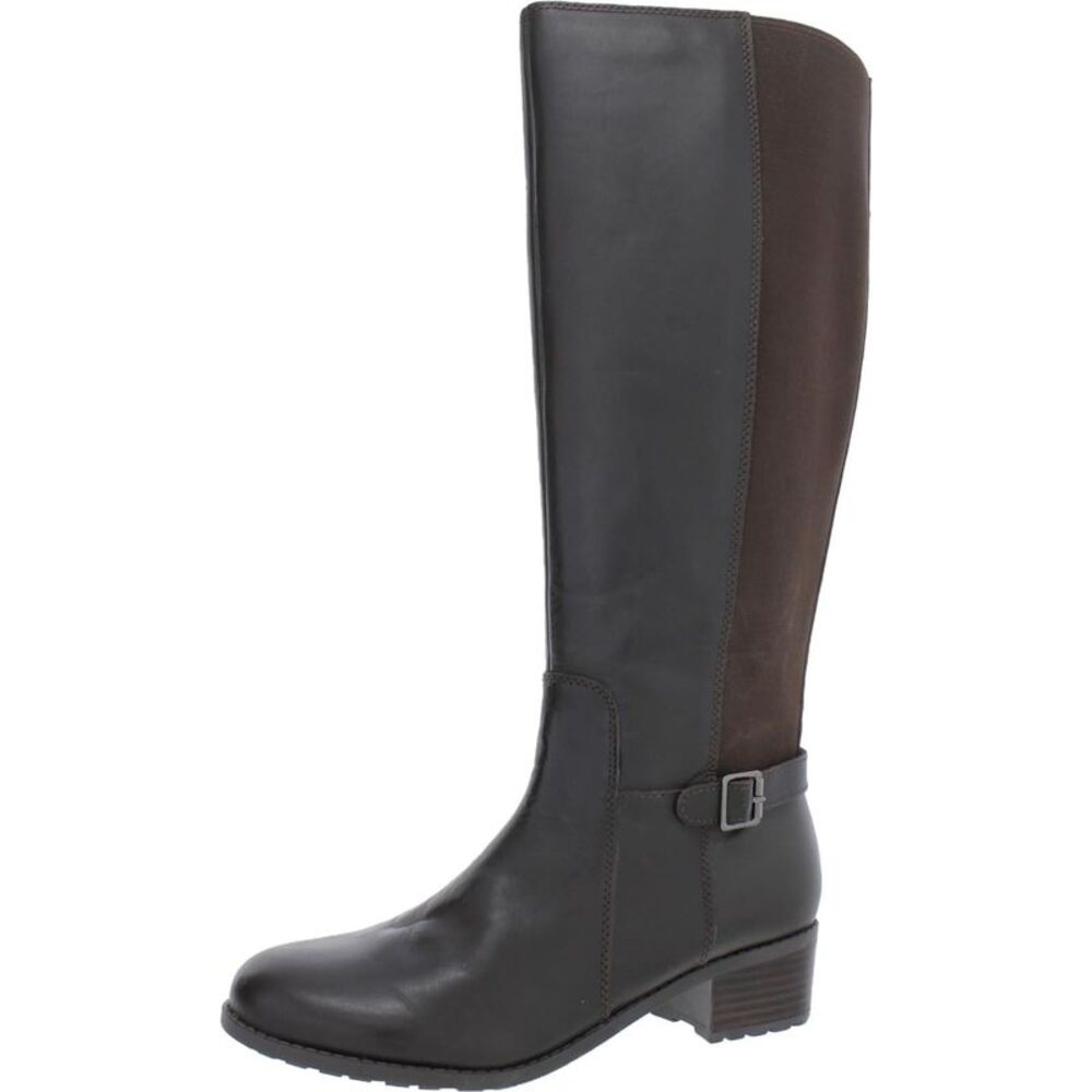 EASY SPIRIT Womens Brown Wide Calf Chaza Toe Block Heel Riding Boot 6.5 M WC